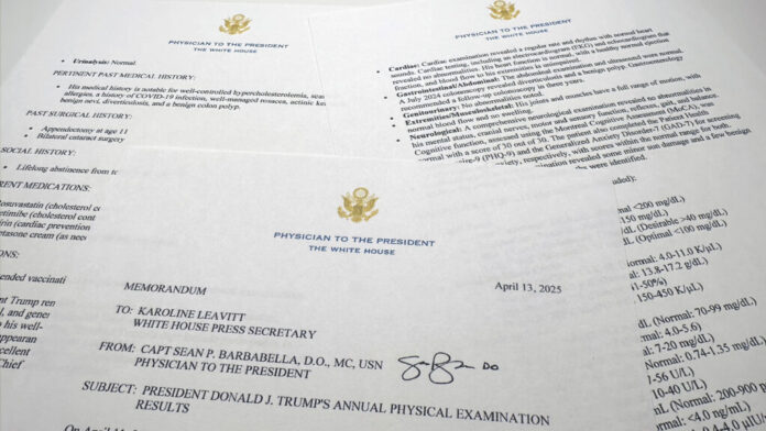 'Fully fit' to serve as commander in chief, doctor says